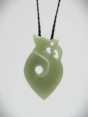 Moko Pounamu Manaia NZ Genuine Inanga Greenstone - Whakatahuri Moko Pounamu Manaia NZ Genuine Inanga Greenstone - Whakatahuri