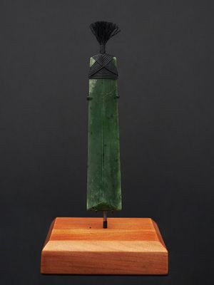 Moko Pounamu Toki NZ Genuine Kawakawa Greenstone - Whangamoa Moko Pounamu Toki NZ Genuine Kawakawa Greenstone - Whangamoa