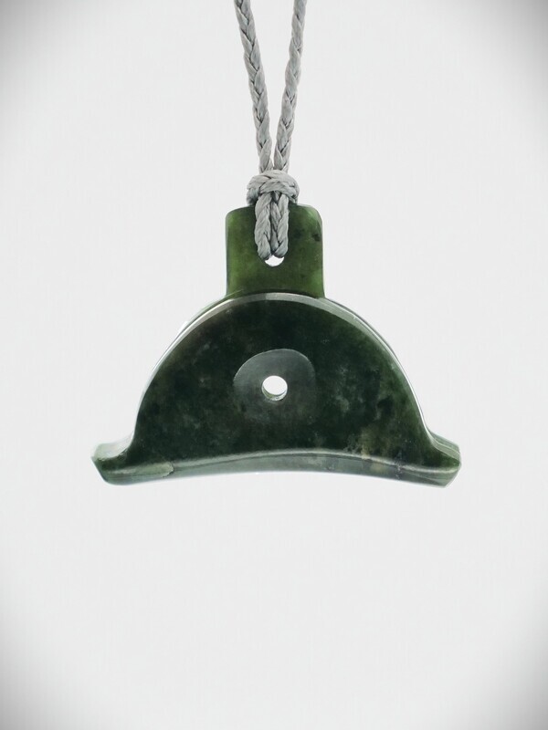 Moko Pounamu Shepherds Whistle NZ Genuine Kawakawa Greenstone SW1 -  Haupiri