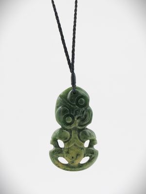 Moko Pounamu Hei Tiki NZ Genuine Marsden Flower Greenstone - Pakuratahi Moko Pounamu Hei Tiki NZ Genuine Marsden Flower Greenstone - Pakuratahi