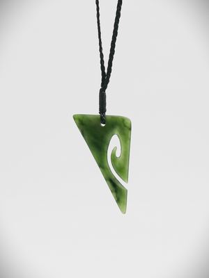 Moko Pounamu Koru NZ Genuine Kawakawa Greenstone - Waianiwa Moko Pounamu Koru NZ Genuine Kawakawa Greenstone - Waianiwa