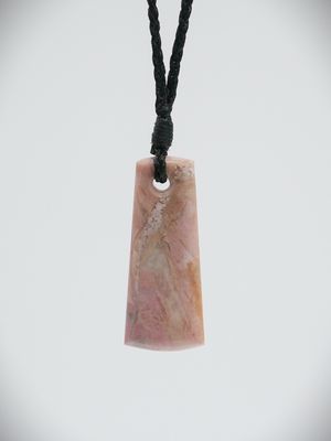 Moko Pounamu Kuru (Drop) NZ Genuine Rhodonite Stone - Onapua Moko Pounamu Kuru (Drop) NZ Genuine Rhodonite Stone - Onapua