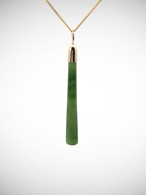 Moko Pounamu Kuru (Drop) NZ Genuine Kahurangi & 9ct Gold - Takitimu Moko Pounamu Kuru (Drop) NZ Genuine Kahurangi & 9ct Gold - Takitimu