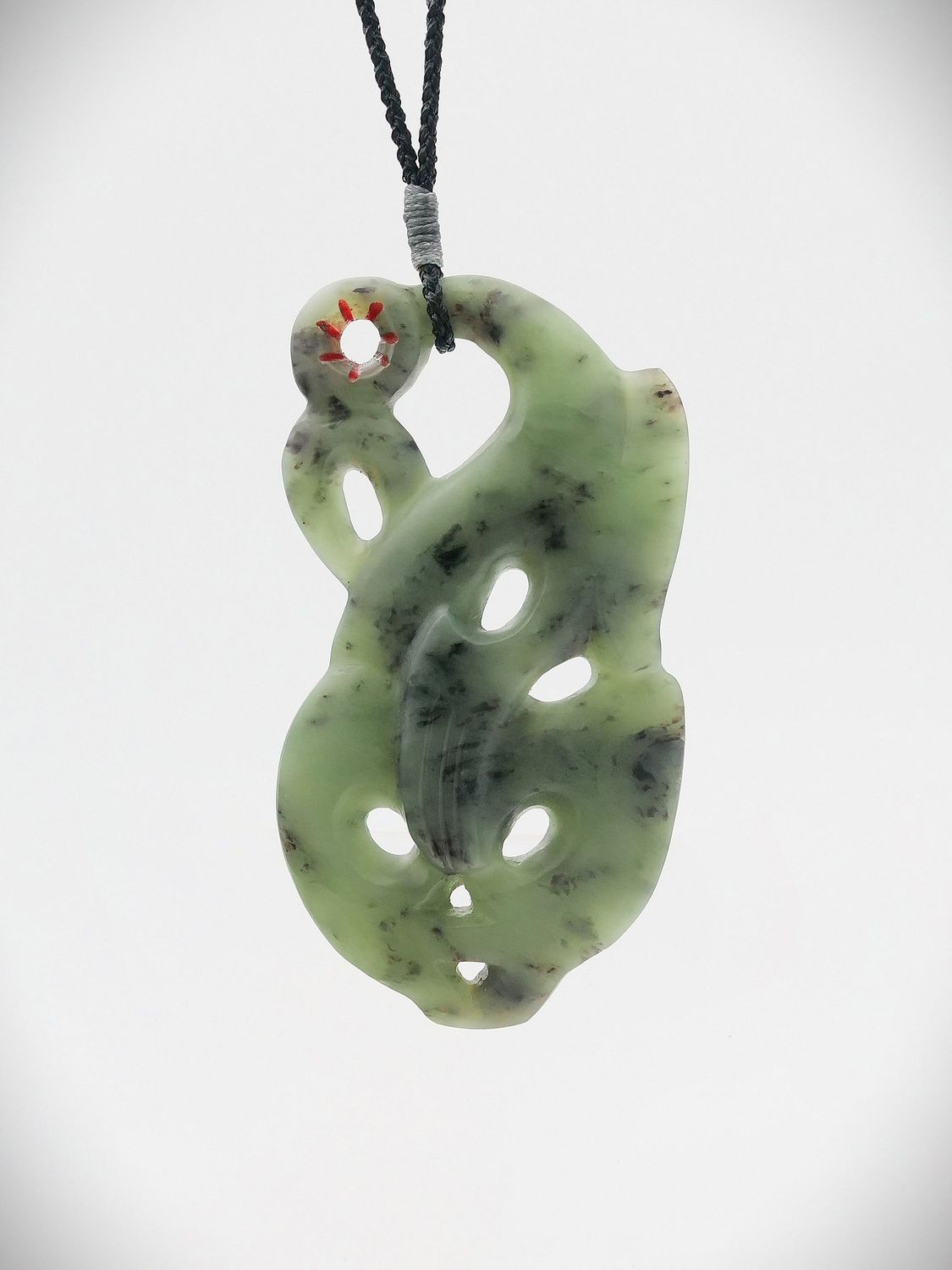 Moko Pounamu Manaia NZ Genuine Hapopo Greenstone - Wairio