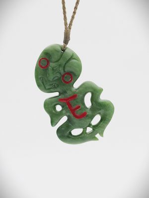 Moko Pounamu Hei Tiki NZ Genuine Auhunga Greenstone - Utiku Moko Pounamu Hei Tiki NZ Genuine Auhunga Greenstone - Utiku
