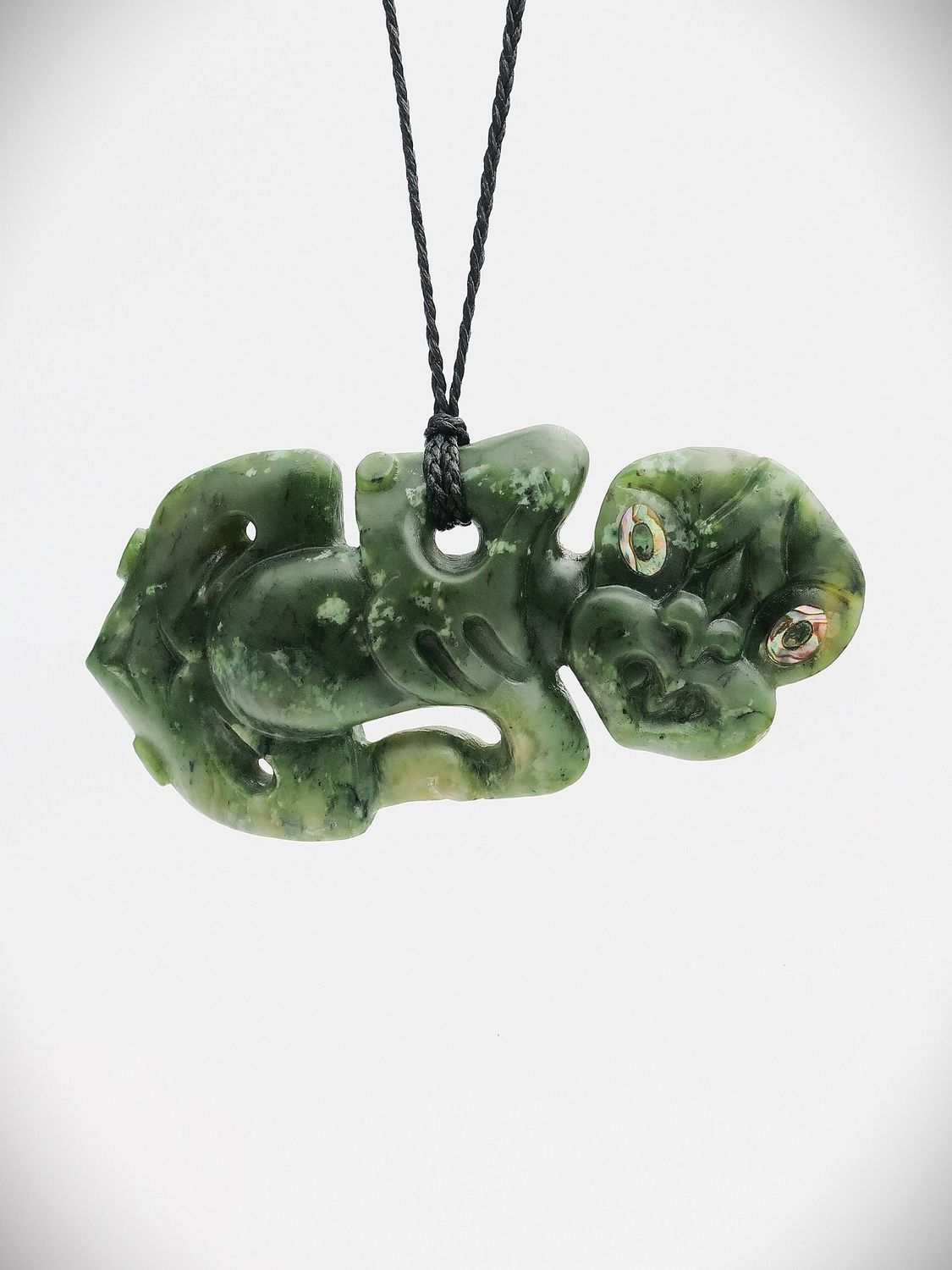 Moko Pounamu Hei Tiki NZ Genuine Hapopo Greenstone Waimarama