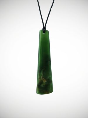 Moko Pounamu Kuru (Drop) NZ Genuine Marsden Flower Greenstone - Moerangi Moko Pounamu Kuru (Drop) NZ Genuine Marsden Flower Greenstone - Moerangi