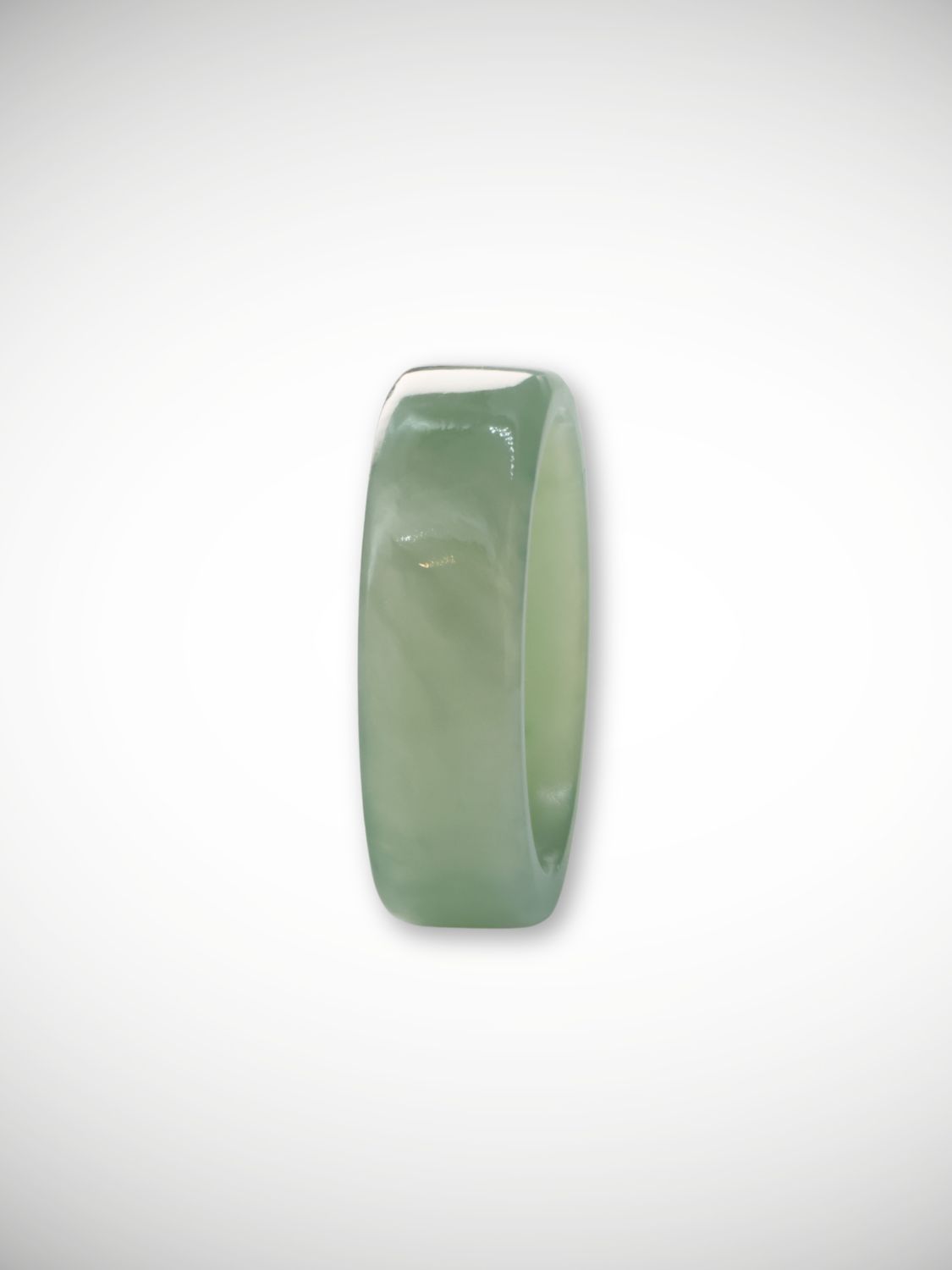 Moko Pounamu Flat Band Ring Genuine NZ Inanga Greenstone - Whatawhata Moko Pounamu Flat Band Ring Genuine NZ Inanga Greenstone - Whatawhata