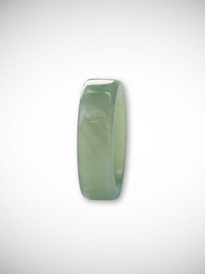 Moko Pounamu Flat Band Ring Genuine NZ Inanga Greenstone - Whatawhata Moko Pounamu Flat Band Ring Genuine NZ Inanga Greenstone - Whatawhata