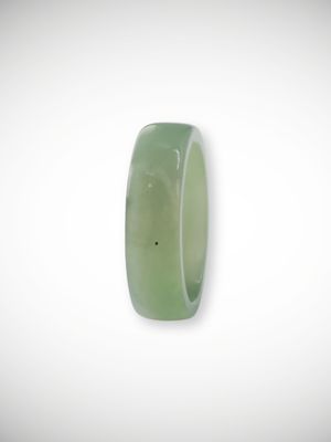 Moko Pounamu Flat Band Ring Genuine NZ Inanga Greenstone - Whatamango