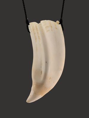 Moko Pounamu Rei Puta Genuine Whale Tooth - Mangapu Moko Pounamu Rei Puta Genuine Whale Tooth - Mangapu