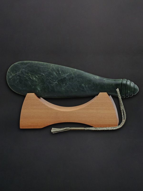 Moko Pounamu Mere Genuine NZ Kawakawa Greenstone - Mangatea