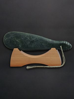 Moko Pounamu Mere Genuine NZ Kawakawa Greenstone - Mangatea Moko Pounamu Mere Genuine NZ Kawakawa Greenstone - Mangatea