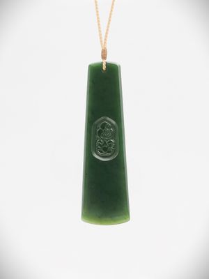 Moko Pounamu Toki NZ Genuine Kawakawa Greenstone - Whangawehi Moko Pounamu Toki NZ Genuine Kawakawa Greenstone - Whangawehi