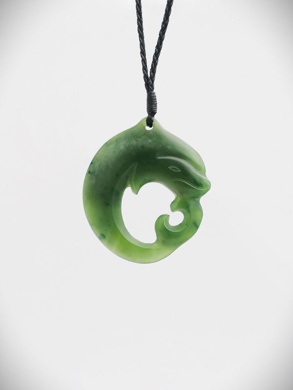 Moko Pounamu Koropepe NZ Genuine Kahotea Greenstone - Potae Moko Pounamu Koropepe NZ Genuine Kahotea Greenstone - Potae