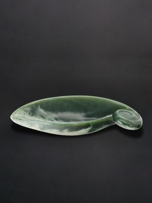 Moko Pounamu Pupu-Rangi Bowl Genuine NZ Kawakawa Flower Greenstone - Te Haroto Moko Pounamu Pupu-Rangi Bowl Genuine NZ Kawakawa Flower Greenstone - Te Haroto