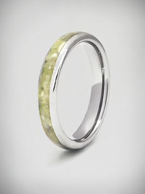 Moko Pounamu Couples RIng Set - Sterling Silver & Genuine NZ Kahurangi Greenstone Band Ring 4mm + 4mm SSBR4CP