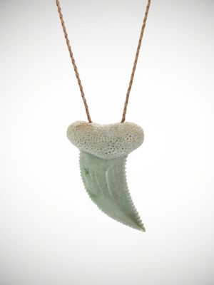 Moko Pounamu Mako Mau (Shark Tooth) Genuine NZ Inanga Pounamu Greenstone - Auripo Moko Pounamu Mako Mau (Shark Tooth) Genuine NZ Inanga Pounamu Greenstone - Auripo