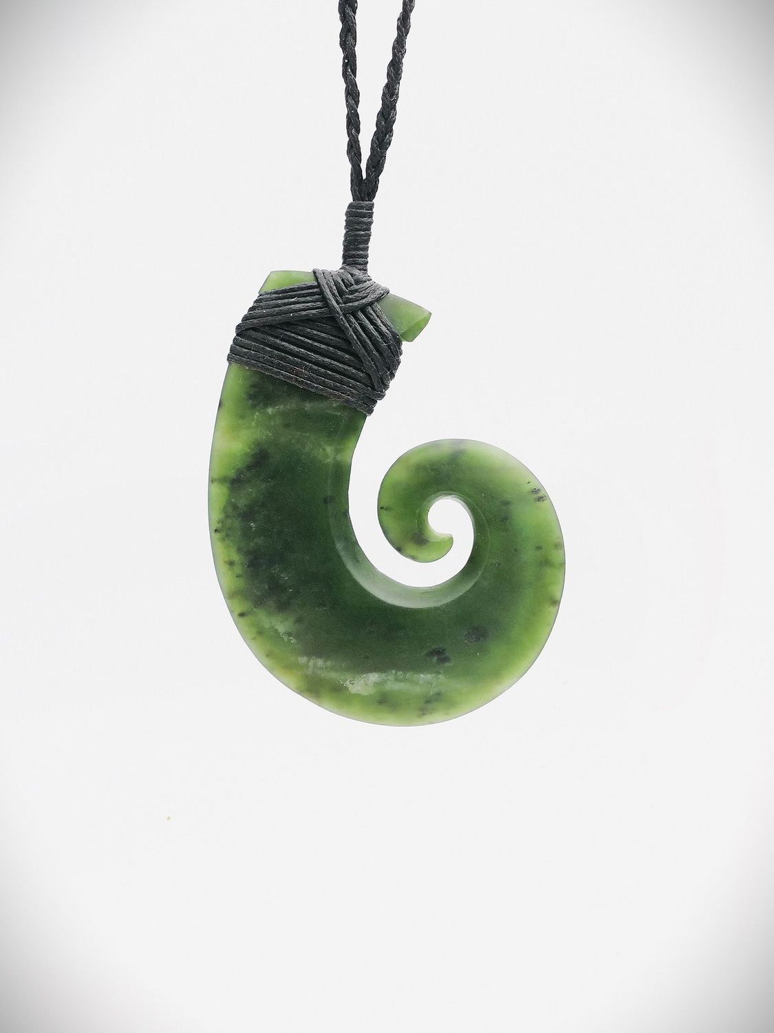 Moko Pounamu Hei Matau (Hook) NZ Genuine Hapopo Greenstone - Ruatahuna