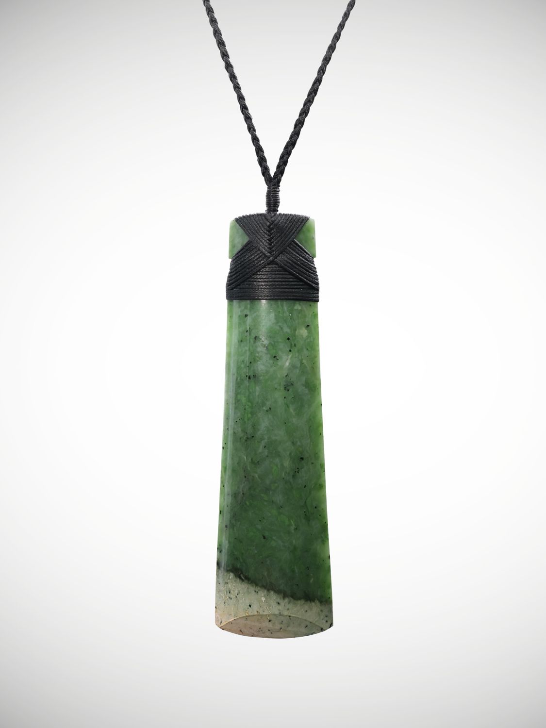 Moko Pounamu Toki Genuine NZ Kahotea Flower Greenstone - Okuri