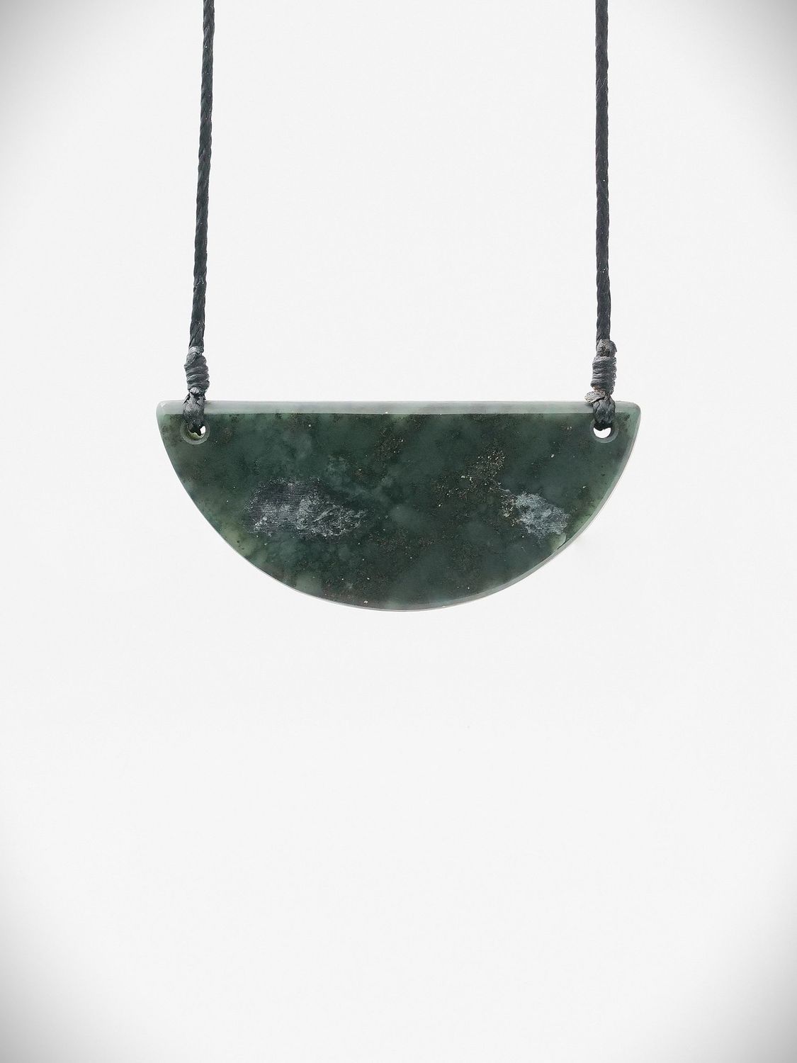 Moko Pounamu Kouma (Breastplate) NZ Genuine Hapopo Greenstone - Waiotapu