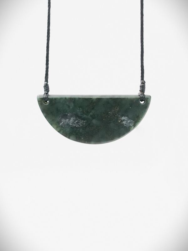 Moko Pounamu Kouma (Breastplate) NZ Genuine Hapopo Greenstone - Waiotapu