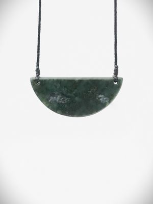 Moko Pounamu Kouma (Breastplate) NZ Genuine Hapopo Greenstone - Waiotapu