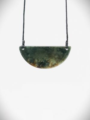 Moko Pounamu Kouma (Breastplate) NZ Genuine Hapopo Greenstone - Tumunui Moko Pounamu Kouma (Breastplate) NZ Genuine Hapopo Greenstone - Tumunui