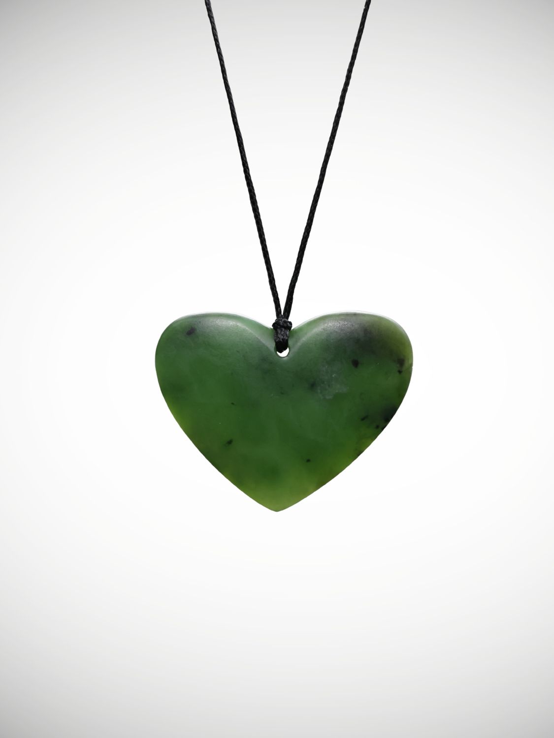 Moko Pounamu Manawa (Heart) Genuine NZ Kahurangi Greenstone - Haumoana