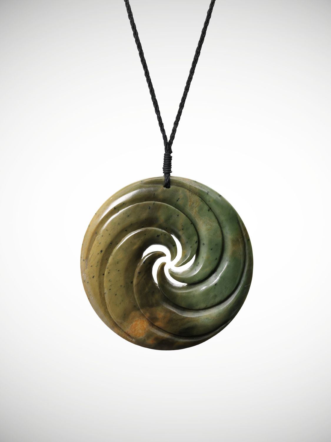 Moko Pounamu Quintuple Koru NZ Genuine Raukaraka Greenstone - Puketiro Moko Pounamu Quintuple Koru NZ Genuine Raukaraka Greenstone - Puketiro