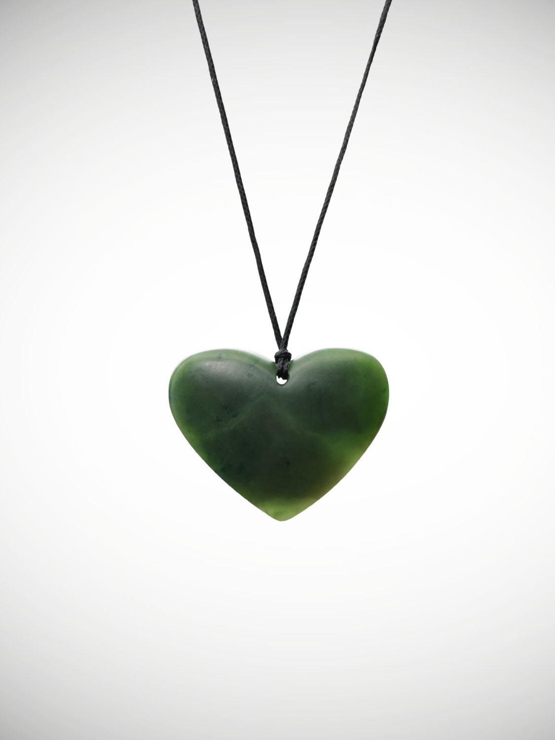 Moko Pounamu Manawa (Heart) Genuine NZ Kawakawa Greenstone - Kiwinui