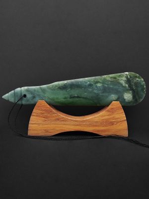 Moko Pounamu Mere NZ Genuine Inanga Greenstone - Whakarewarewa