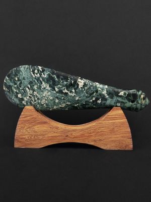 Moko Pounamu Mere NZ Genuine Serpentinite Greenstone - Tahorakuri Moko Pounamu Mere NZ Genuine Serpentinite Greenstone - Tahorakuri