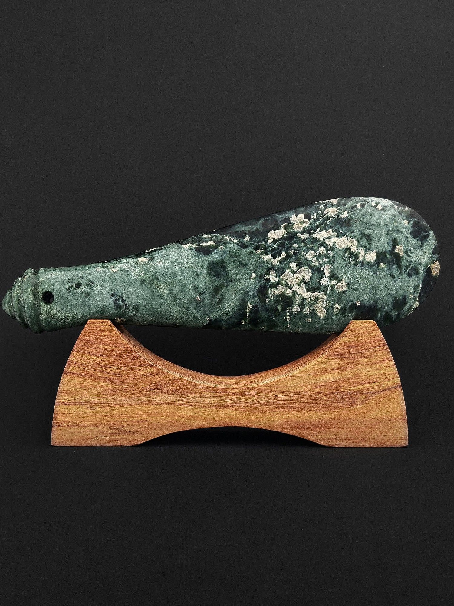 Moko Pounamu Mere NZ Genuine Serpentinite Greenstone - Tahorakuri