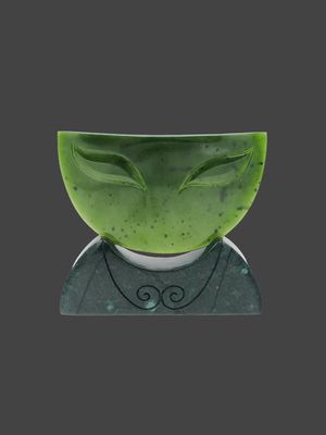 Moko Pounamu Koruru Genuine NZ Kahurangi Pounamu & Serpentinite - Whakamaru