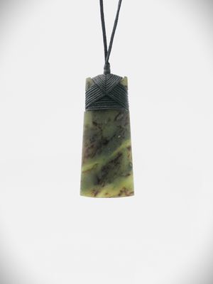 Moko Pounamu Toki NZ Genuine Hapopo Greenstone - Horohoro