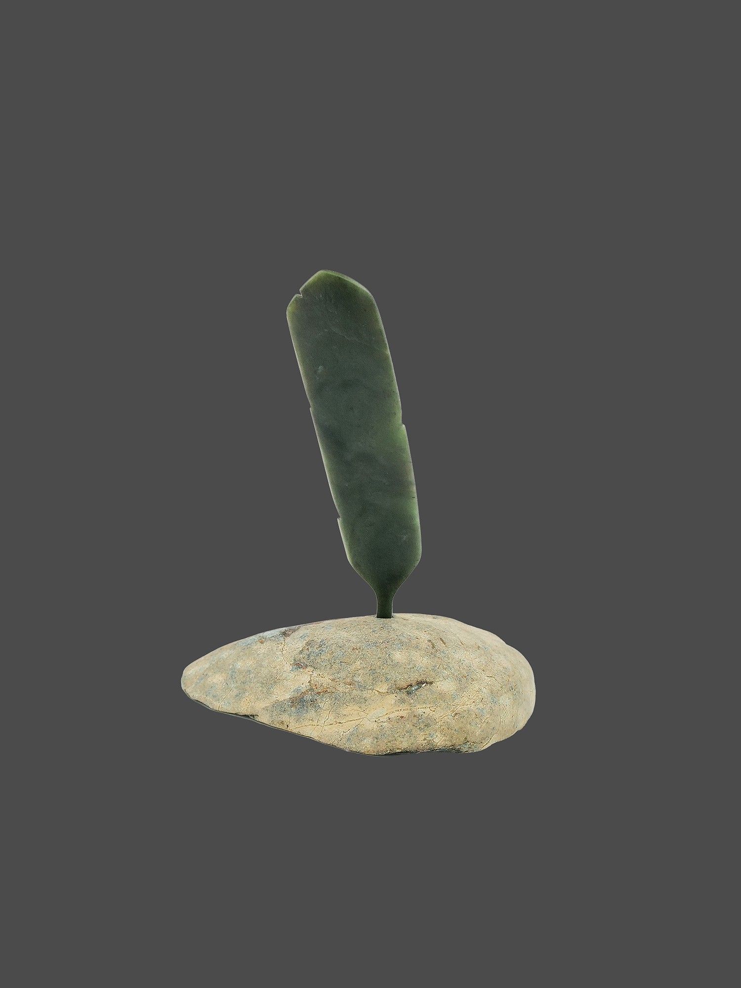 Moko Pounamu Huru (Feather) NZ Genuine Kawakawa Serpentinite Greenstone - Tauwhareparae