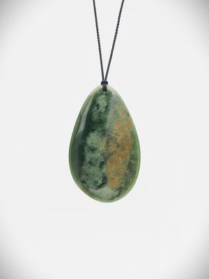 Moko Pounamu Roimata (Teardrop) NZ Genuine Marsden Flower Greenstone - Whanarua