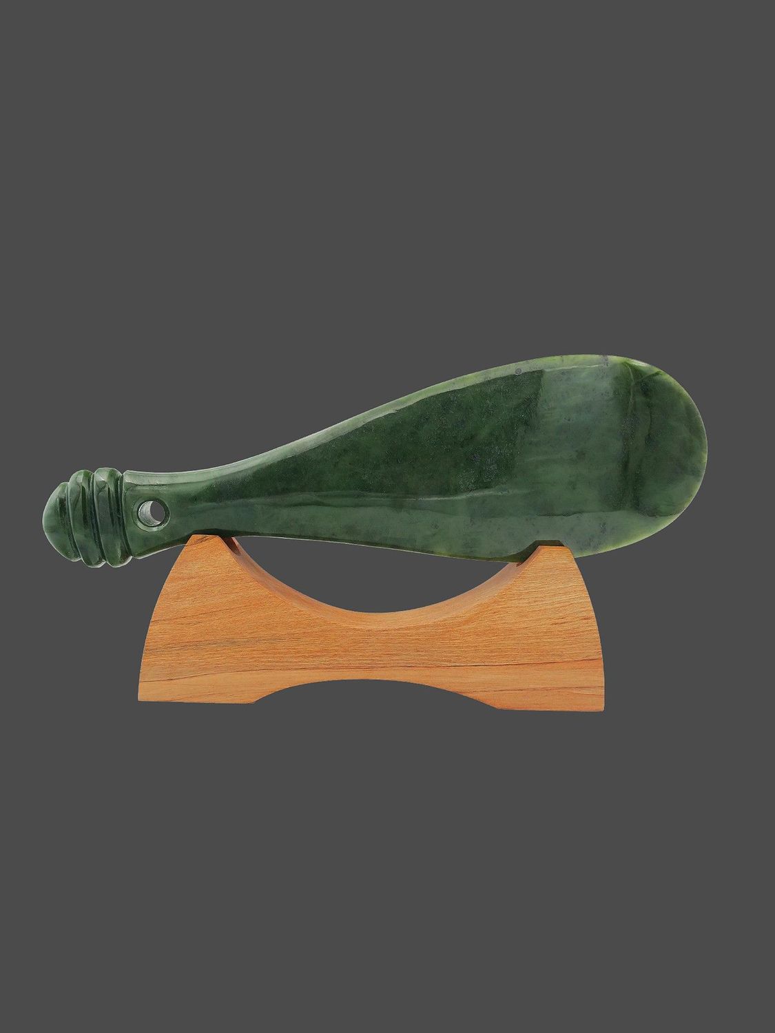 Moko Pounamu Mere Genuine NZ Kawakawa Greenstone - Mamaku