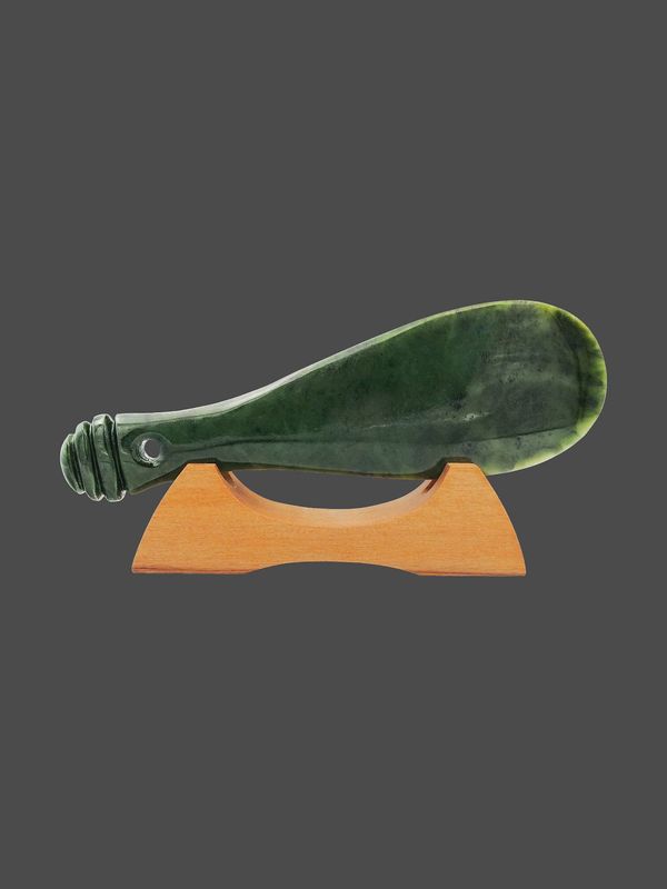 Moko Pounamu Mere Genuine NZ Kawakawa Greenstone - Waimahora