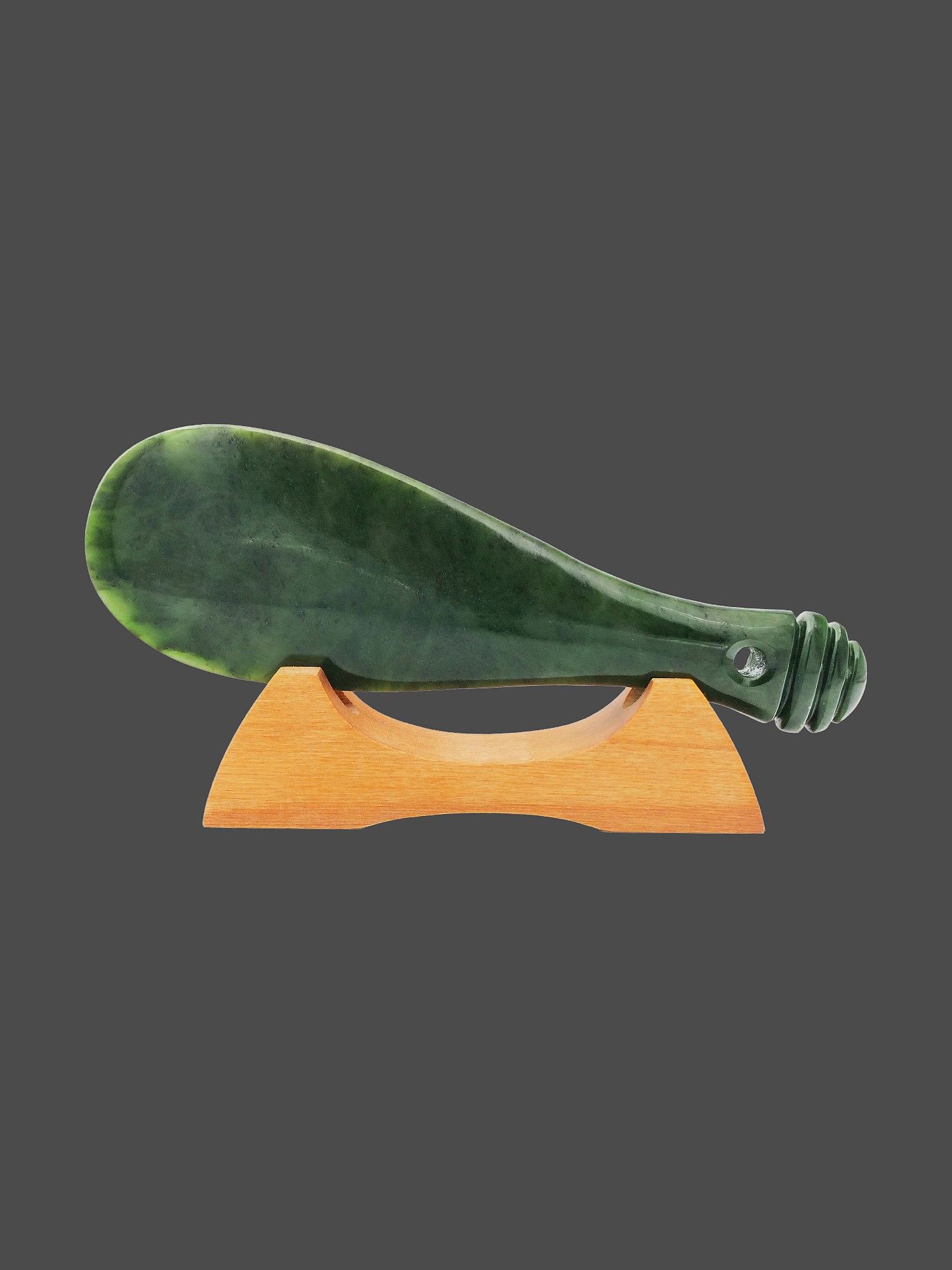 Moko Pounamu Mere Genuine NZ Kawakawa Greenstone - Waimahora