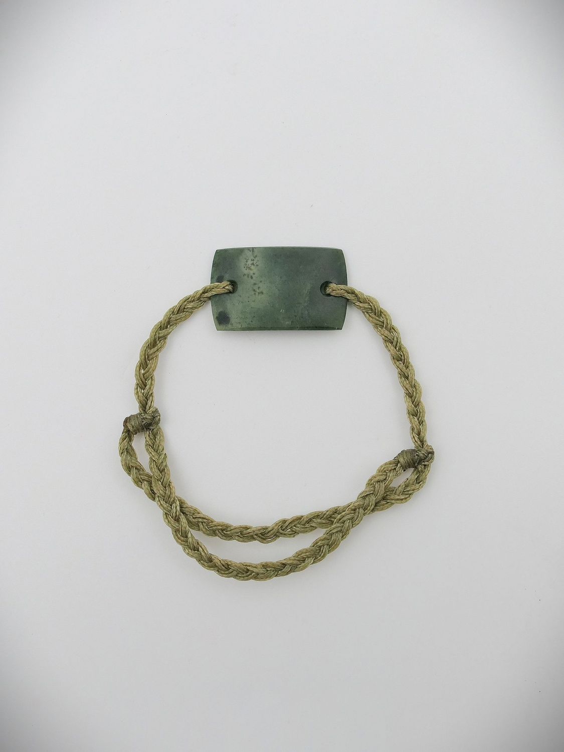 Moko Pounamu Adjustable Bracelet NZ Genuine Kawakawa Greenstone