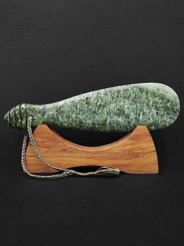 Moko Pounamu Mere NZ Genuine Kahotea Pounamu - Whirinaki