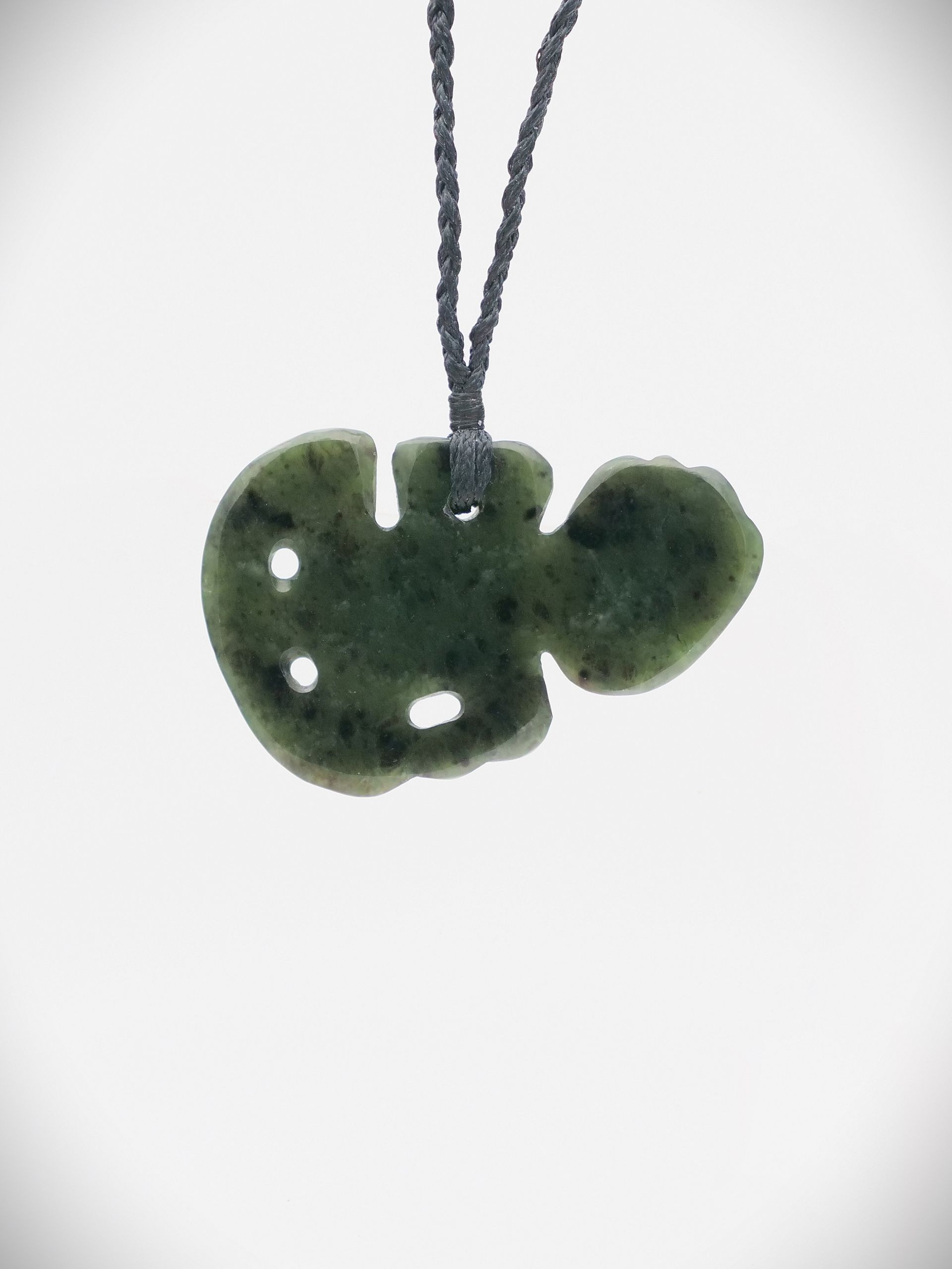 Moko Pounamu Hei Tiki NZ Genuine Kawakawa Stone - Ngataki