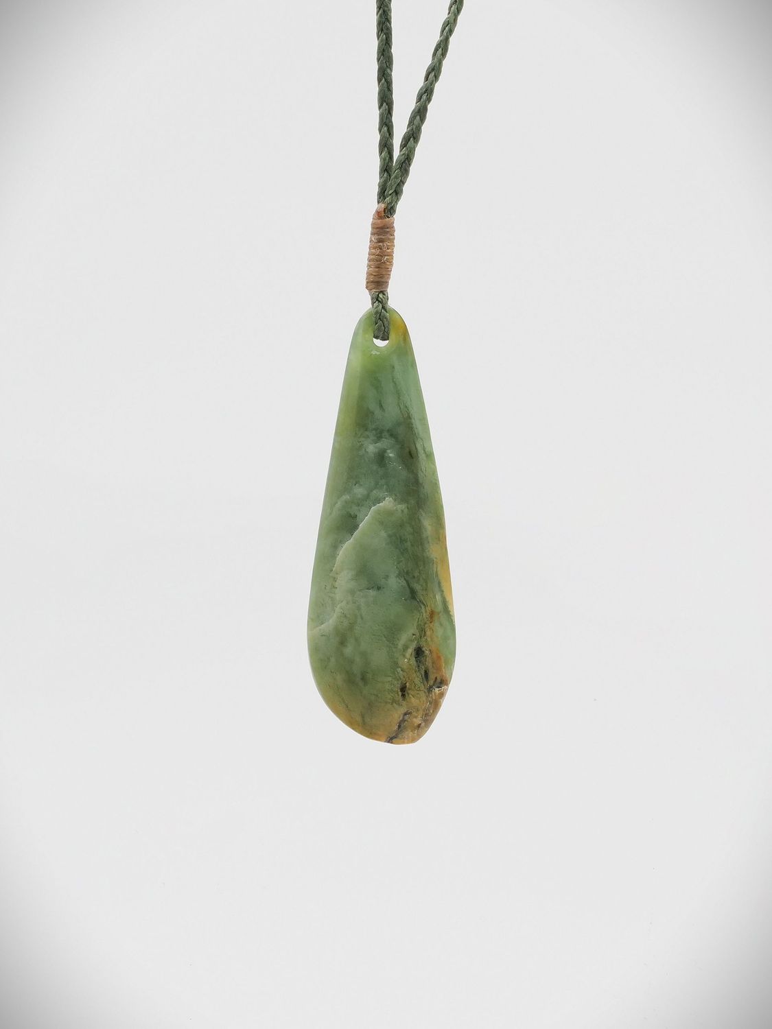 Moko Pounamu Kuru drop NZ Genuine Marsden Flower Greenstone - Ripanui