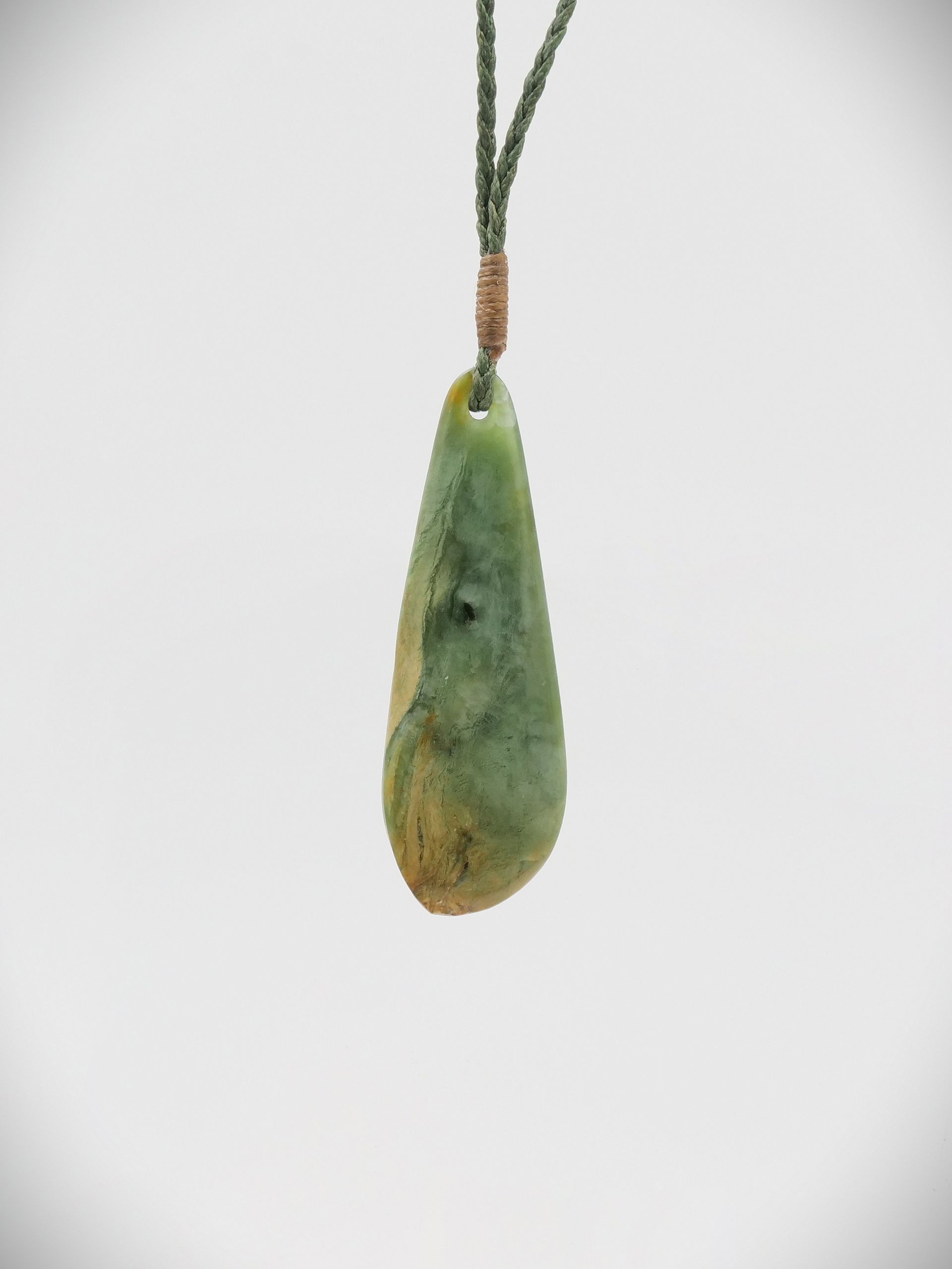 Moko Pounamu Kuru drop NZ Genuine Marsden Flower Greenstone - Ripanui