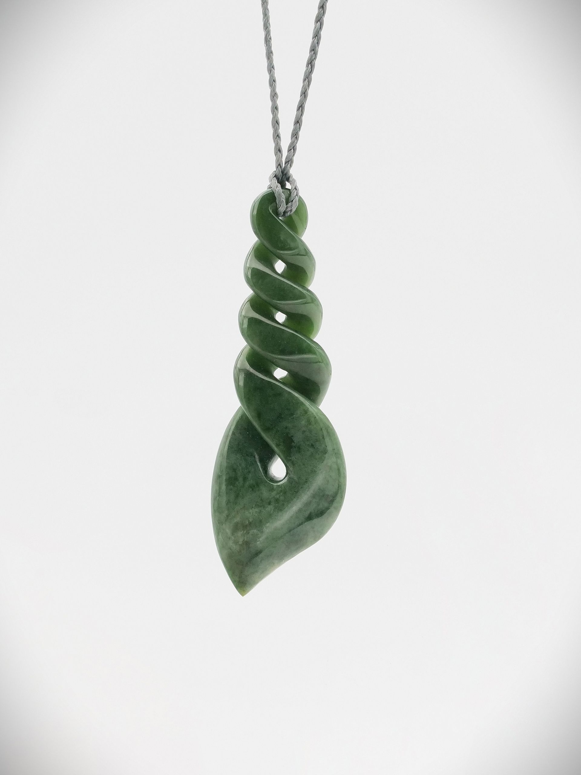 Moko Pounamu Contemporary Quadruple Pikorua NZ Genuine Marsden Flower Greenstone - Toatoa