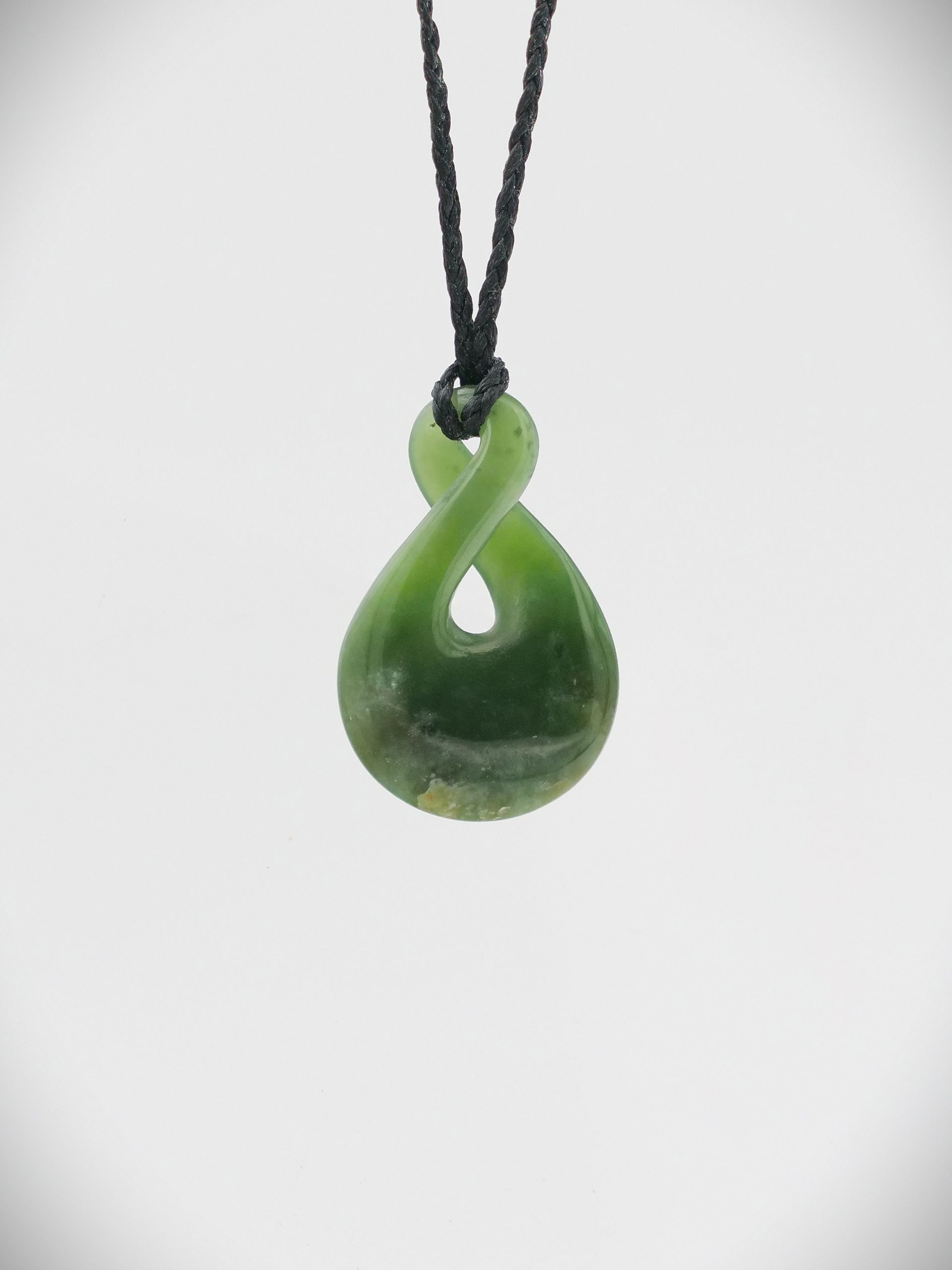 Moko Pounamu Single Pikorua (Twist) NZ Genuine Kahurangi Flower Greenstone - Marua