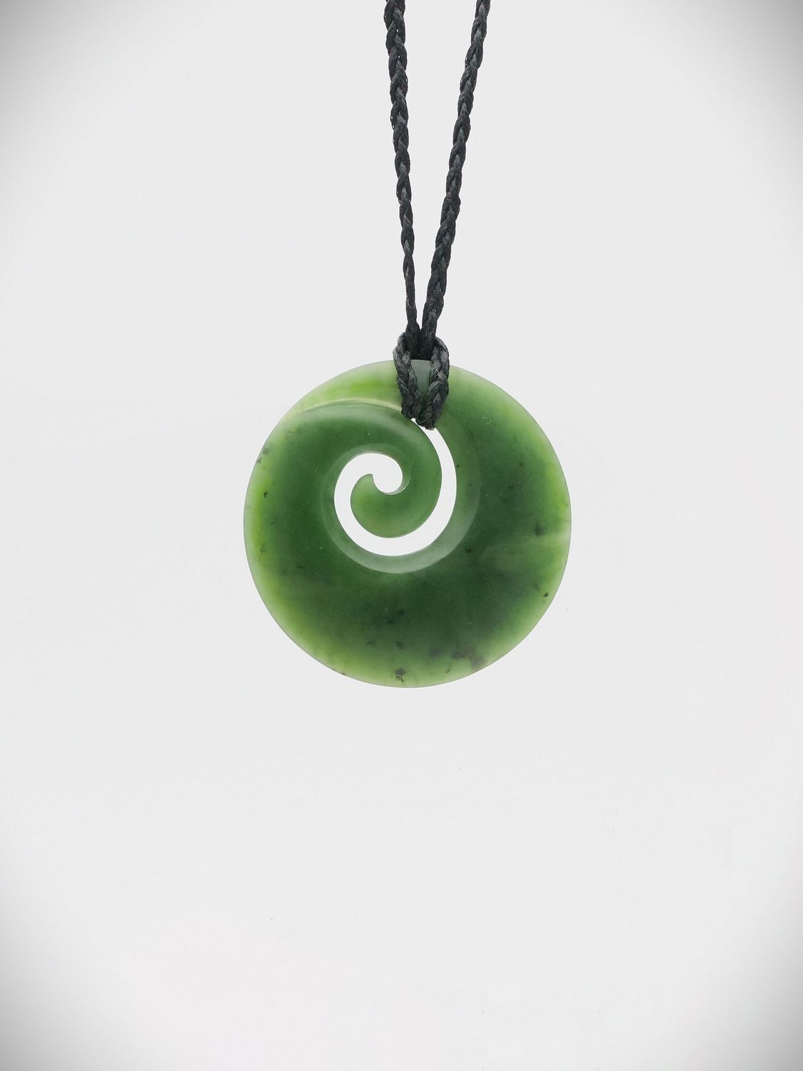 Moko Pounamu Koru NZ Genuine Totoweka Greenstone - Patea