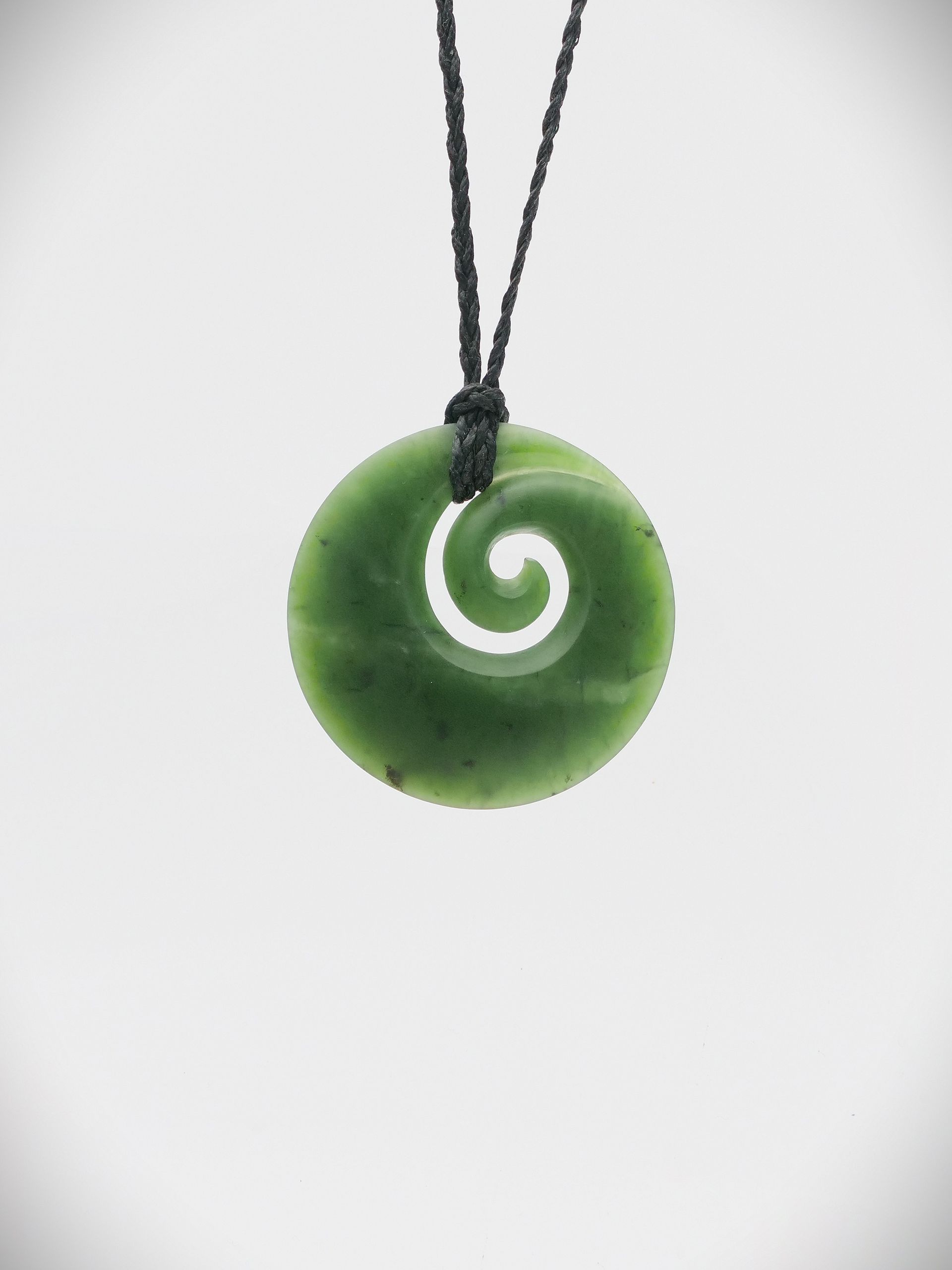 Moko Pounamu Koru NZ Genuine Totoweka Greenstone - Patea